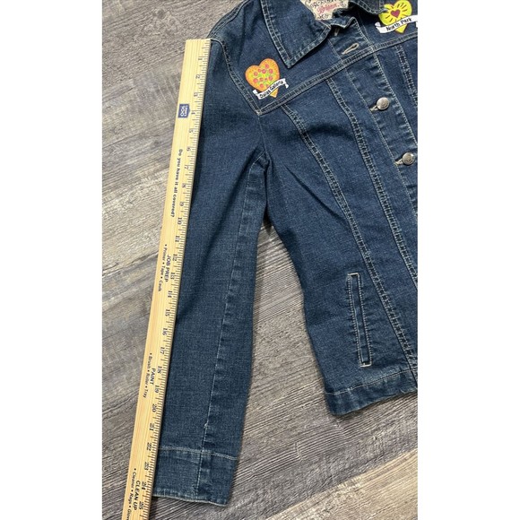 Brighton Embroidered Button Jean Follow Your Heart Denim Jacket Dallas TX Small - Picture 15 of 15